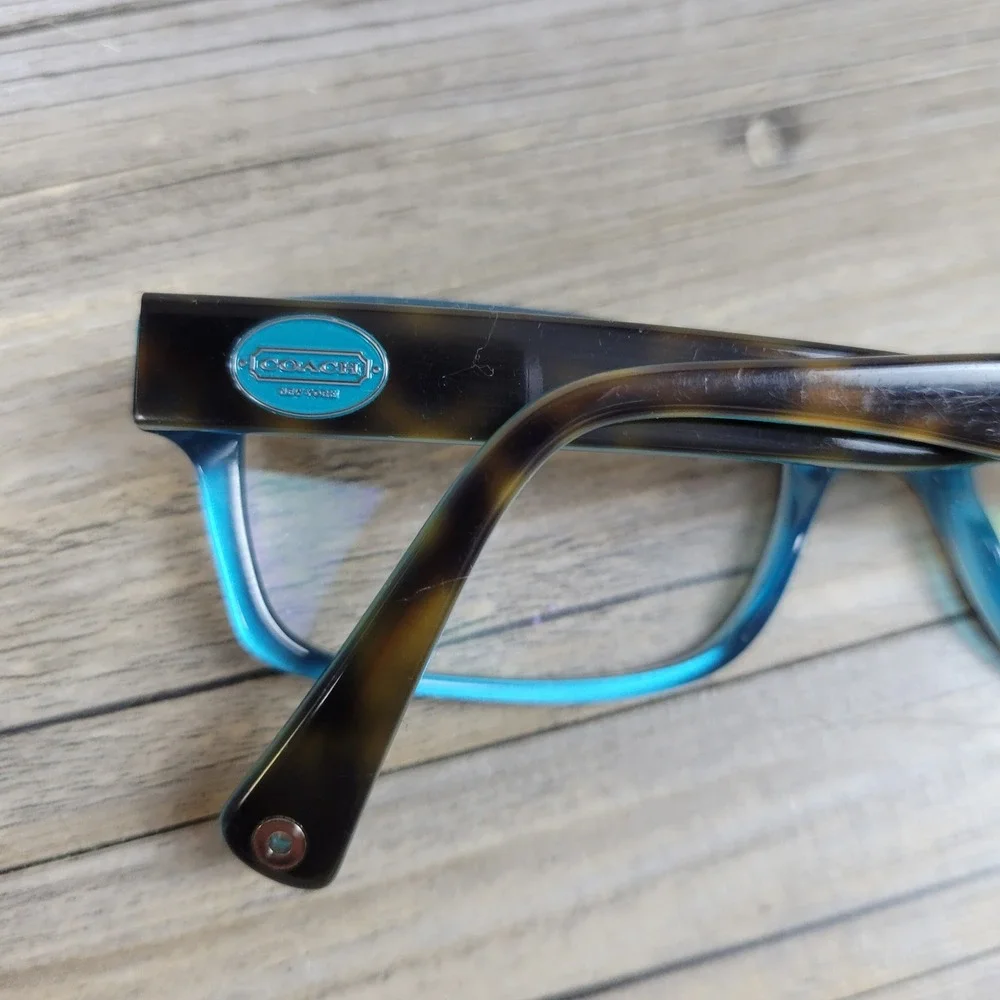 Coach Eyeglasses Frames HC 6040 Brooklyn 5116 Dark Tortoise Teal Women 50-16-135